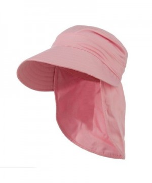 Gardening Visor Hat with Neck Cover - Pink - C511PN6U3G9