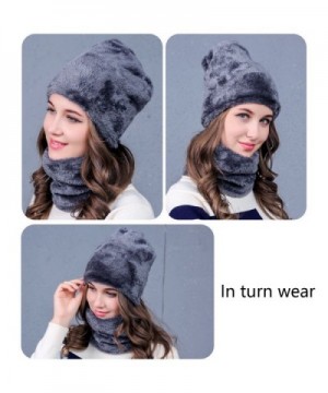 2 Pieces Winter Circle Fleece Lining in Women's Skullies & Beanies