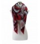 Classic Plaid Check Pattern Blanket Scarf - Burgundy - CL12M18CDCD