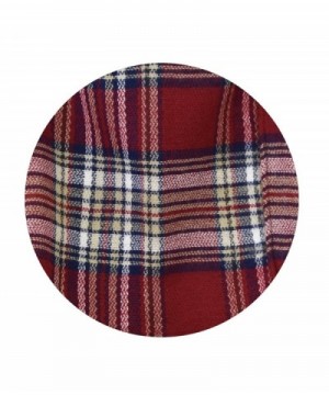 Classic Plaid Pattern Blanket Burgundy