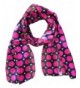 2Chique Boutique Women's Navy & Fuchsia Polka Dot and Heart Satin Stripe Scarf - CZ189A8WL9L