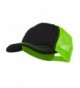 Fashion Quilted Trucker Two Tone Neon Mesh Cap - Black Neon Green OSFM - C911M6KPODR