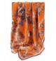 Grace Scarves 100% Silk Scarf- Extra-Large - Beanstalk- Orange - CL188QSAM8D
