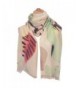 CALYFER Lightweight Scarves Vibrant Painting Artistic Print Shawl Wrap For Women - Light Yellow Floral - CO186LE5S92