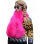 VamJump Women Men 2015 Winter Warm Long Thick Scarves Faux Fox Fur Collar Scarf - Rose Red - CD127AOVSLJ