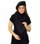 Peach Couture Cable Knit Beret Beanie Hat and Scarf Set - Black (49) - CZ187UDNAU6