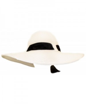 White Ladies Hat Black Design