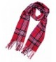Tapp Collections Cashmere Feel Plaid and Check Tassel Ends Scarf - Cashmere Feel / Magenta - CL189974G3L