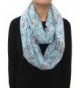 Lina & Lily Twigs Bird Print Women's Infinity Scarf - Turquoise - C111SO7ZYX1