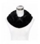 Premium Soft Small Faux Fur Solid Color Warm Infinity Circle Scarf - Diff Colors - Black - CA127NG0I7P