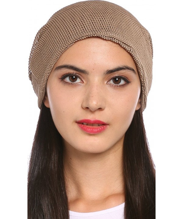 Ababalaya Women's Soft Breathable Mesh Pregnant Cap Chemo Beanie Cap nightcap - Coffee - C01820LD0R0