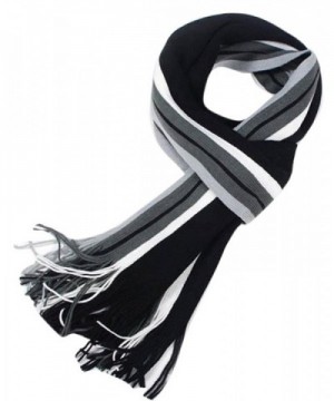Enlishop Men Winter Warm Scarf Soft Elegant Long Fashion Wrap Scarves - Black200 - CA129WWG6TH