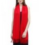 Super Soft Cashmere Blanket Scarf with Tassel Red Warm Shawl Gift Valentine's Day - Red - C01879IQT4W