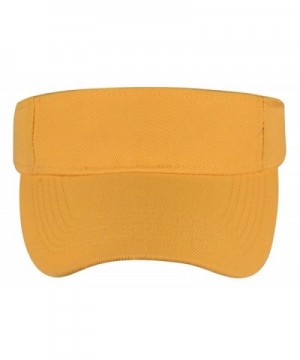 Visors Hat Unisex Solid Sports Tennis Sun Visor Adjustable Velcro Hats By PZLE - Yellow - C317YDKT8R8