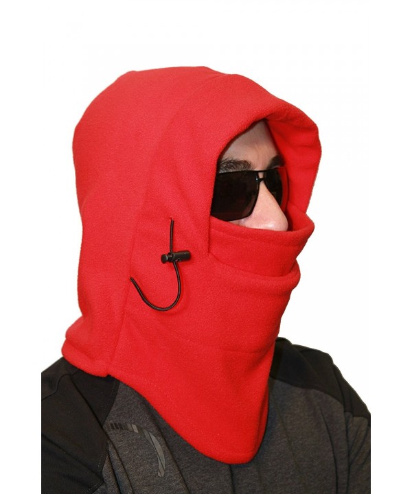 Dzhavael Balaclava Ski Mask Fleece Winter Hat Hats Neck Warmer Gift For Teen Boys - Red - CW12N5RMS0A