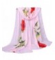 Clearance! Women Elegant Rose Print Lightweight Chiffon Scarves Shawl Wraps Fall Winter Scarf - Pink - CX188TAOY7A