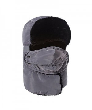 Paladineer Winter Trooper Trapper Hat Hunting Hat Ear Flap Mouth Mask For Men Women - Grey - CW188OZMI67