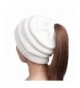 NeuFashion Wholesale Ponytail Stretch Beanies - White - CR189KRY3IN