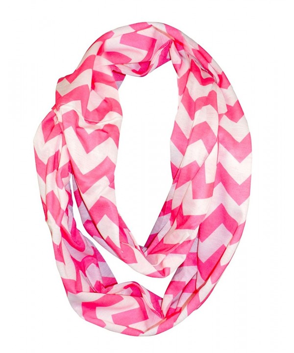 NGIL Chevron Print Infinity Scarf- 36-Inch - Pink - C81204M8V9R