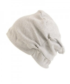 CHARM Casualbox | Womens Organic Made in Japan Night Cap Sleep Beanie indoor Hat - Cream - CW117VQLKGV