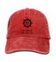 My Boat My Rules Retro Washed Dyed Cotton Adjustable Baseball Cowboy Cap - Red - CK188CRKKDR