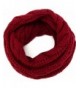 MOTINE Women's Winter Thick Ribbed Knit Warm Circle Loop Infinity Scarf - Burgundy - C012NB3XJO6