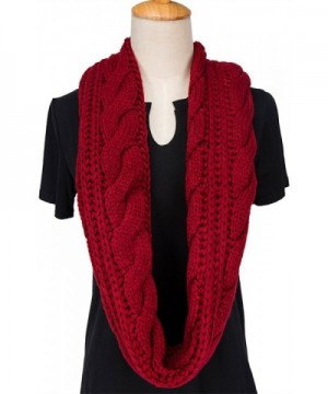 MOTINE Womens Winter Infinity Burgundy in Wraps & Pashminas