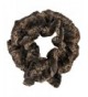 Brown Animal Print Long Scrunched Plush Scarf - CN11FEPVGMT