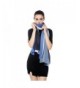 Winter Fashion Soft Thick Knitted Scarf- Gzcvba Hit Color Pleated Knit Wrap Chunky Warm Scarf - Navy+white+blue - CT18395SMX8