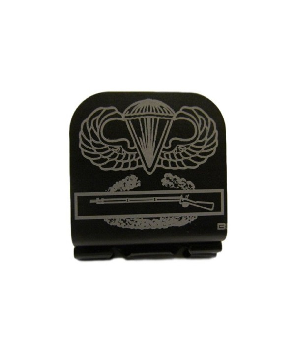 Airborne Wings & Combat Infantry Badge Laser Etched Hat Clip Black - CJ128O4F4XN