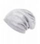 I wish Women's Star Rhinestone Cotton Knit Beanie Sleep Turban for Cancer - Light Grey - CH12MZ1535G