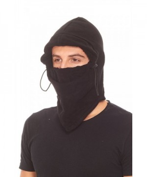 Unique Styles Gaiter Hood Balaclava Face Mask Neck Warmer Insulated Fleece Outdoor Winter Wear - Black - CE186UENI4Y