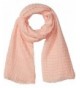 D&Y Women's Solid Yarn Dye Waffle Crinkle Oblong Scarf - Pink - CC12O8E7F7I