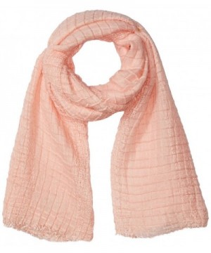 D&Y Women's Solid Yarn Dye Waffle Crinkle Oblong Scarf - Pink - CC12O8E7F7I