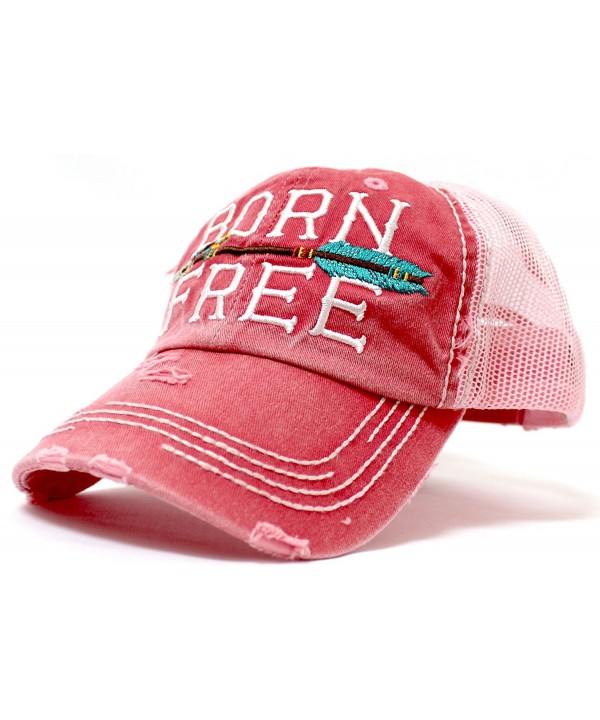 New!! Ocean Sunset Collection-Rose-Pink Born Free Vintage Trucker Hat - C61845DNSTL