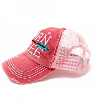 Ocean Sunset Collection Rose Pink Vintage Trucker in Women's Baseball Caps