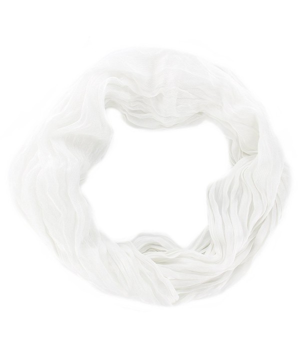 Women's Fashion Accessory Infinity Cowl Wrap Scarf - White - C212NVPHY03