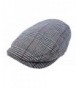 Plaid Pattern Ivy Driver Hunting Flat Newsboy Hat Gray - CJ11JMIAB4H