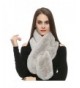Dikoaina Womens Soft Faux Rabbit Fur Scarf Collar Multicolors - Gray - CV1857377DI