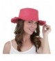 ToBeInStyle Women's Flaky Woven Straw Rim Summer Hat - Red - CX184SRL4HG