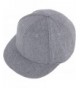 RaOn H100 Unisex Wool Basic Short Bill Cute HipHop Ball Cap Bill Snapback Flat Hat - Gray - CS12NFI7PQ8