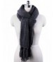 GYSEASON Winter Scarf Men Women Tassel Unisex Acrylic Knitted Warm Dark Grey - CT1855GWQ3N