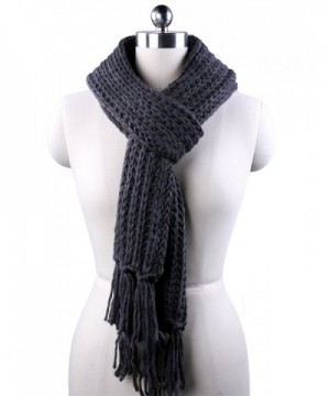 GYSEASON Winter Tassel Acrylic Knitted in Cold Weather Scarves & Wraps