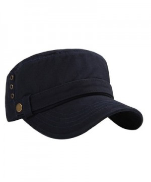 Cotton Peaked Baseball Millitary Navy Three