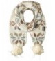 Muk Luks Women's Snowflake Pom Scarf - Ivory - C4125UF9F75