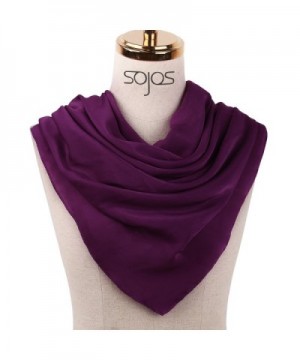 SOJOS Women's Lightweight Long Large Scarf Fashion Design with Gift Box SC307 - A3 Purple - CV1884HD4RU