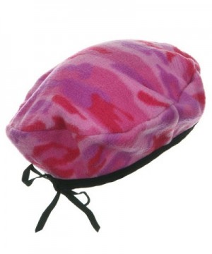 MG Camo Fleece Beret Pink in Women's Berets