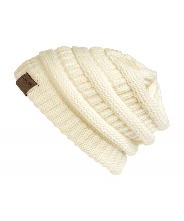 Galiva Women's Acrylic ComfWarm Winter Beanie - Off White - C212054LNCB