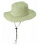 Dorfman Pacific Men's 1 Piece Big Brim Bonnie Hat With Nylon Chin Cord - Khaki - CZ11340DUWF