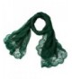 corciova Women's Long Lace Imitated Silk Scarf - Dark Green - CF11KULR6RV